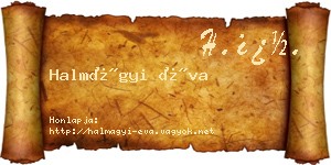 Halmágyi Éva névjegykártya