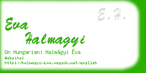 eva halmagyi business card