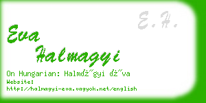 eva halmagyi business card